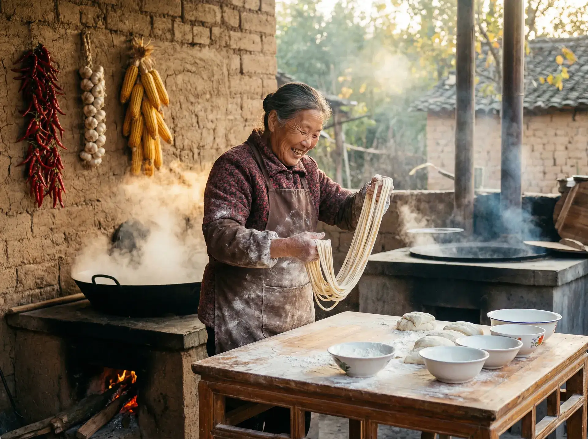 农家大嫂手擀面 - 双子母性无修国语版八 乡村美食